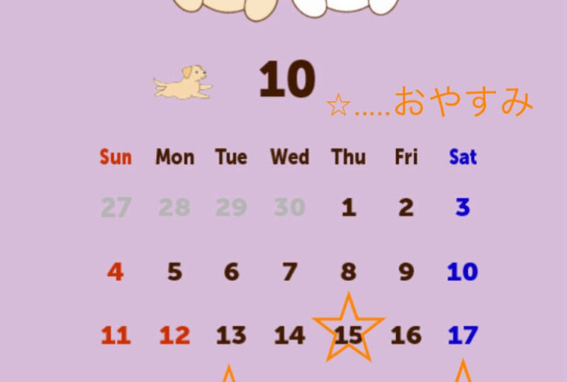 画像2139：🧙‍♀️💫10月のおやすみです🎃👻